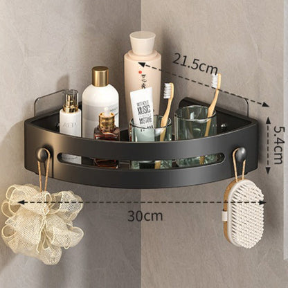 🔥 Bathroom Storage Upgrade 🚿 No-Drill Triangle Shower Caddy with Strong Adhesive & Fast Drainage