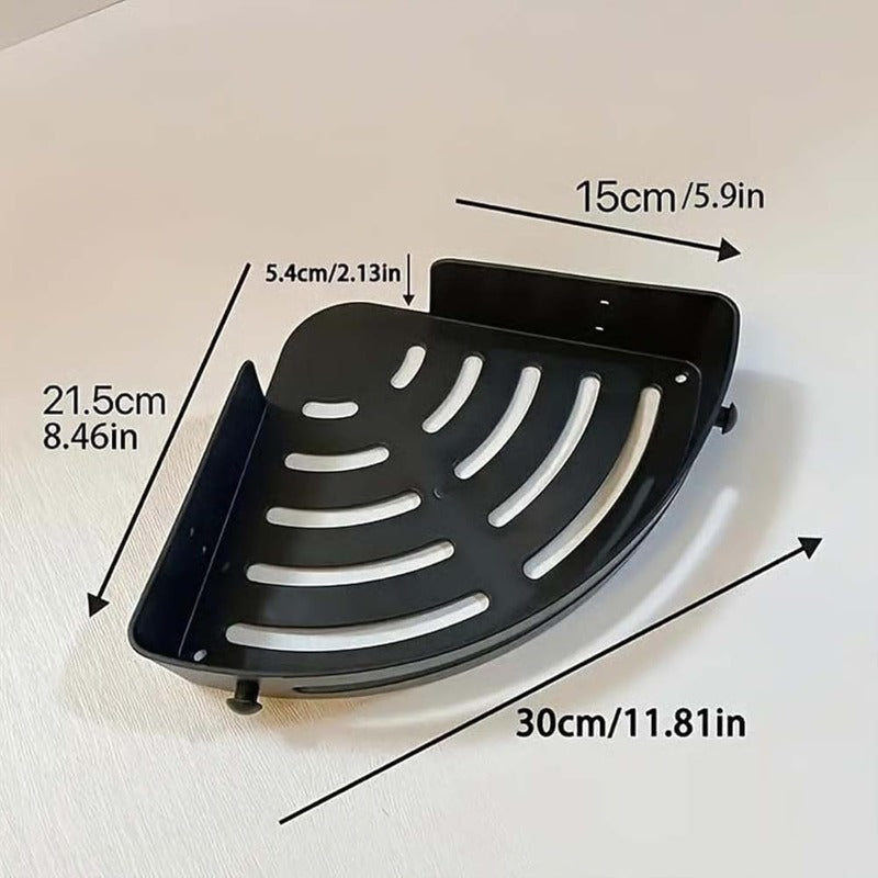 🔥 Bathroom Storage Upgrade 🚿 No-Drill Triangle Shower Caddy with Strong Adhesive & Fast Drainage