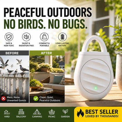 🔥Limited time offer Buy 3 get 1 free！🐦No more trouble from birds, beasts and locusts！Portable Ultrasonic Bird Repellent Keychain