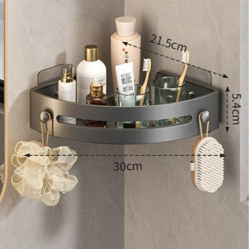 🔥 Bathroom Storage Upgrade 🚿 No-Drill Triangle Shower Caddy with Strong Adhesive & Fast Drainage