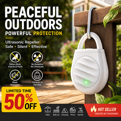 🔥Limited time offer Buy 3 get 1 free！🐦No more trouble from birds, beasts and locusts！Portable Ultrasonic Bird Repellent Keychain